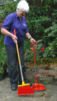 Long handled dustpan and brush