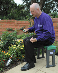 Using a long reach trowel