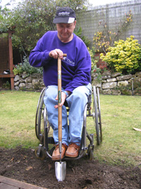 Digging from a wheelchair