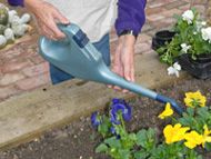 Small watering can with control valve